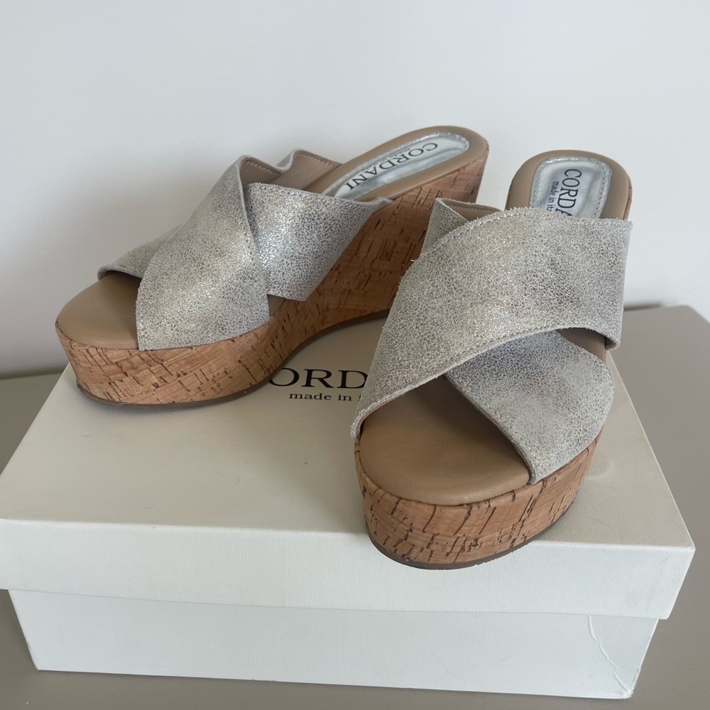 Cordani Cross strap cork wedges size 39